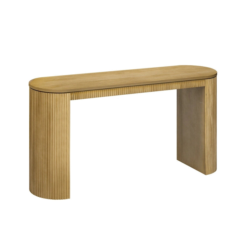 Consolle dal design curvo con motivo a strisce verticali unico, adatta per soggiorno, studio e ingresso