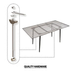 Tavolo da Pranzo Moderno Minimalista con Gambe Opache Effetto Marmo Allungabili per Cucina Soggiorno o Riunioni
