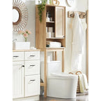 Mobiletto sopra il WC in rattan naturale, Mobiletto contenitore moderno