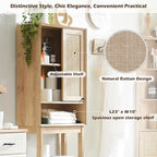 Mobiletto sopra il WC in rattan naturale, Mobiletto contenitore moderno