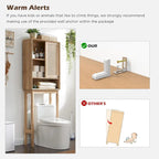 Mobiletto sopra il WC in rattan naturale, Mobiletto contenitore moderno