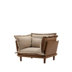 Poltrona Singola Oversize in Ciniglia Stile Moderno, Poltrona Relax per Soggiorno, Camera da Letto