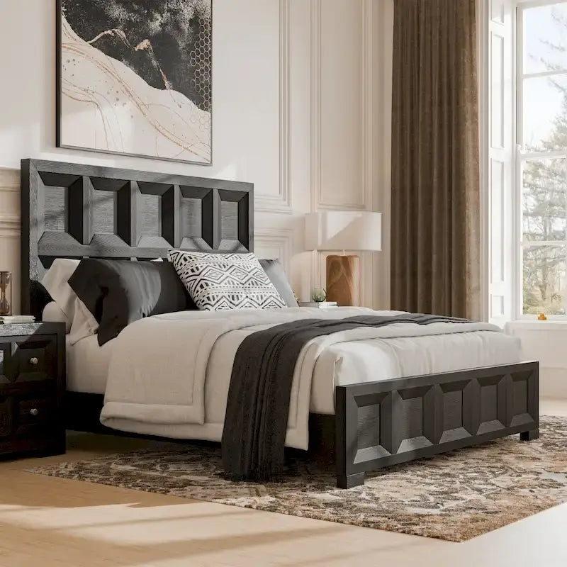 Letto in Legno Pannellato Stile Durem - Classico Moderno