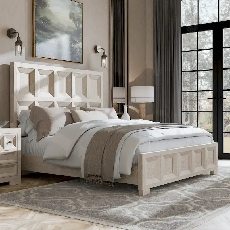 Letto in Legno Pannellato Stile Durem - Classico Moderno