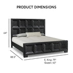 Letto in Legno Pannellato Stile Durem - Classico Moderno