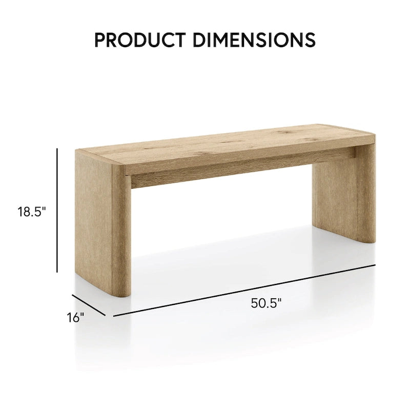 Panca da pranzo moderna in rovere da 130 cm - Stile Elira