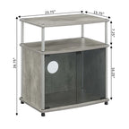 Mobile porta TV da 26" con mobiletto e mensola in vetro nero