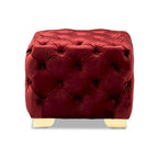 Pouf Glam Velvet con gambe dorate