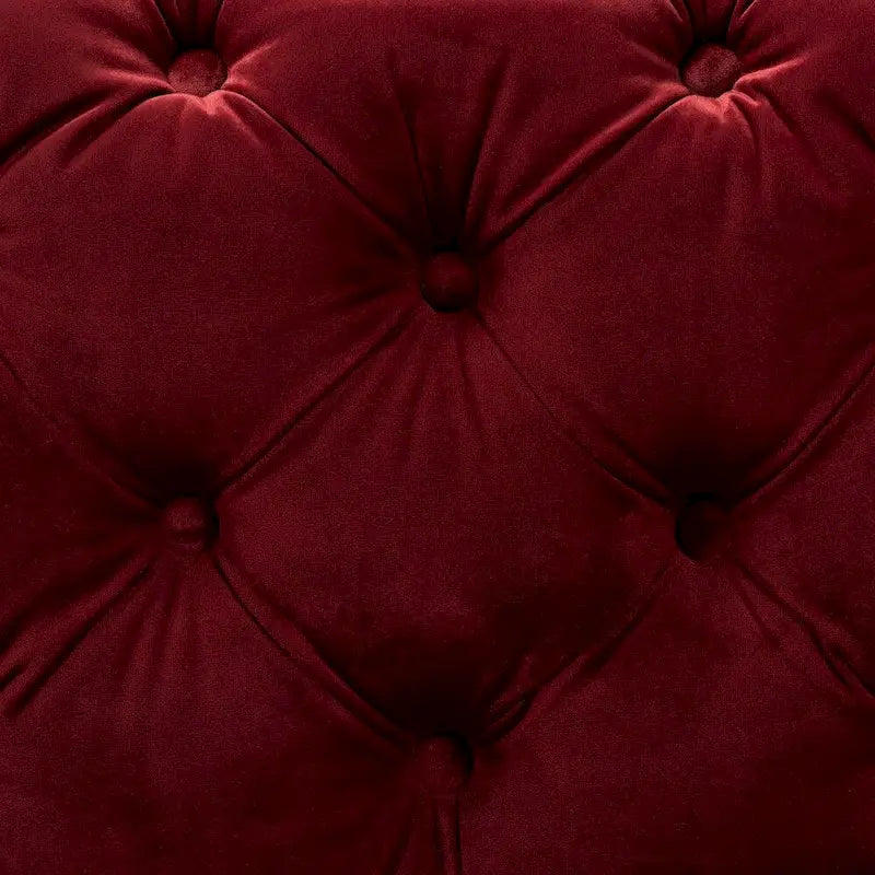 Pouf Glam Velvet con gambe dorate