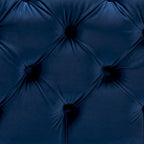 Pouf Glam Velvet con gambe dorate
