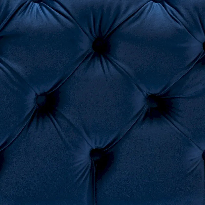 Pouf Glam Velvet con gambe dorate