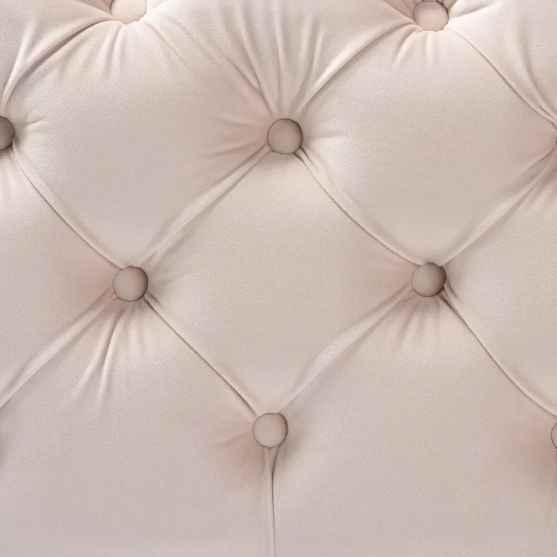 Pouf Glam Velvet con gambe dorate
