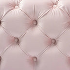 Pouf Glam Velvet con gambe dorate