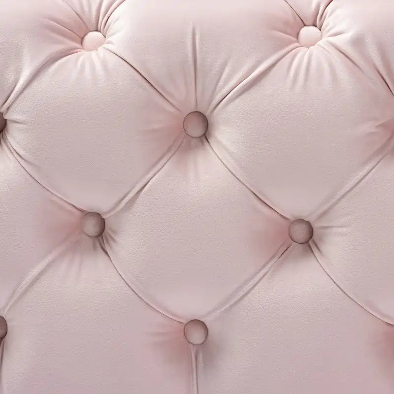 Pouf Glam Velvet con gambe dorate