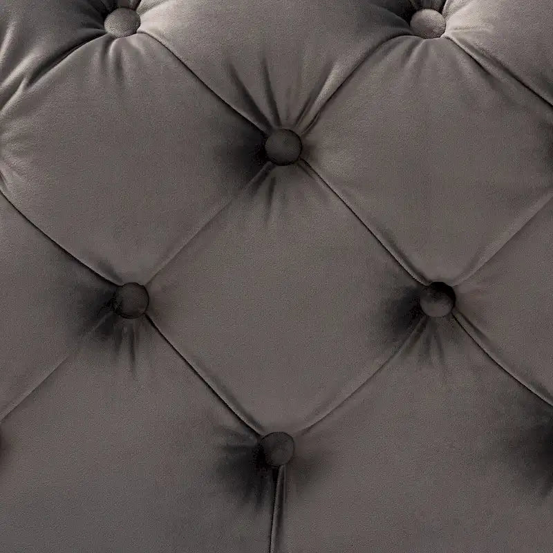 Pouf Glam Velvet con gambe dorate