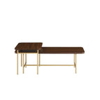Set di 2 tavolini da caffè contemporanei a incastro - Design scanalato moderno