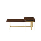 Set di 2 tavolini da caffè contemporanei a incastro - Design scanalato moderno