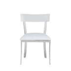Sedia da pranzo con schienale curvo e rivestimento in similpelle - Set da 2