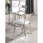 Sedia da pranzo con schienale curvo e rivestimento in similpelle - Set da 2