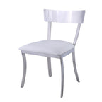 Sedia da pranzo con schienale curvo e rivestimento in similpelle - Set da 2
