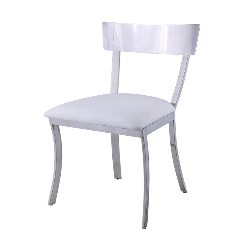 Sedia da pranzo con schienale curvo e rivestimento in similpelle - Set da 2