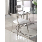 Sedia da pranzo con schienale curvo e rivestimento in similpelle - Set da 2