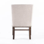 Sedia da pranzo di design contemporaneo imbottita con borchie decorative