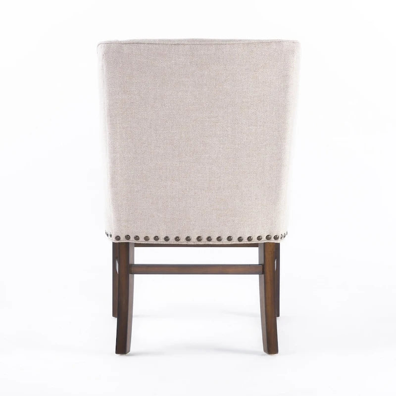 Sedia da pranzo di design contemporaneo imbottita con borchie decorative