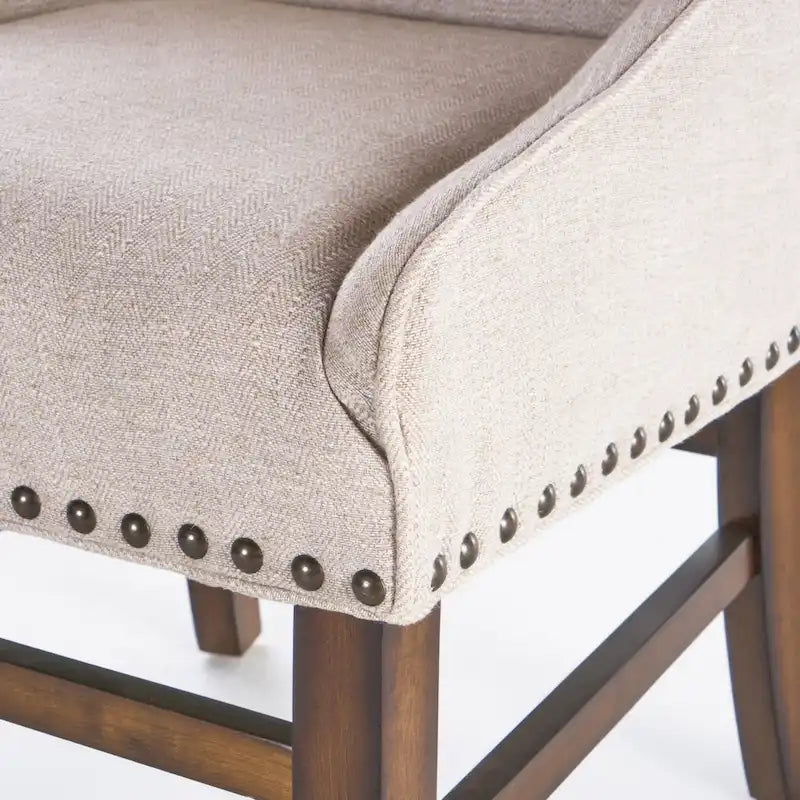 Sedia da pranzo di design contemporaneo imbottita con borchie decorative