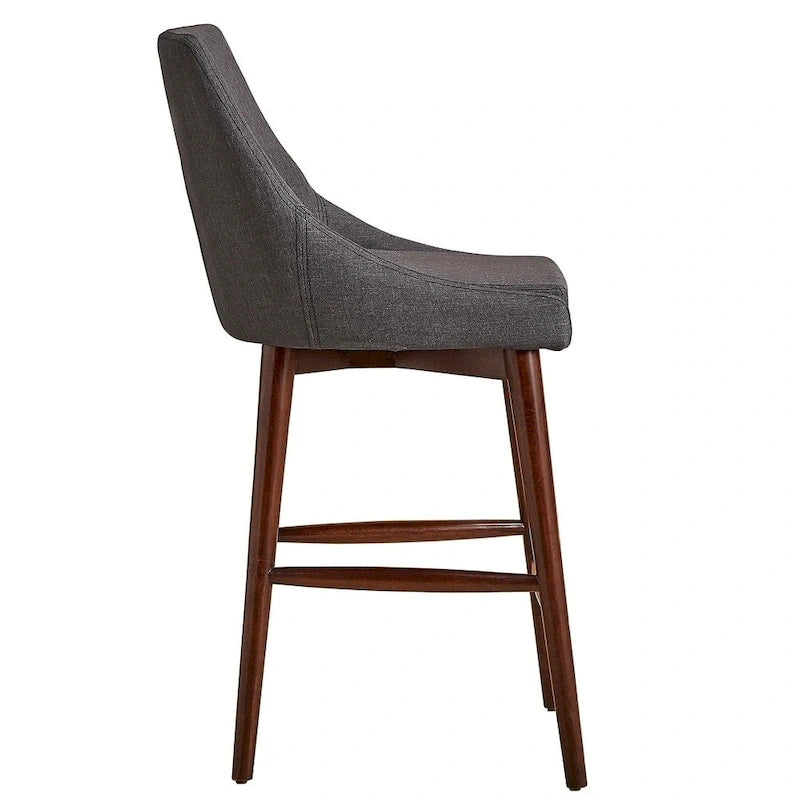 Sgabelli da bancone Espresso Barrel Back - Set da 2, stile moderno