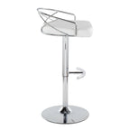 Set di 2 sgabelli da bar girevoli regolabili Glam - Velluto e similpelle