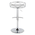 Set di 2 sgabelli da bar girevoli regolabili Glam - Velluto e similpelle