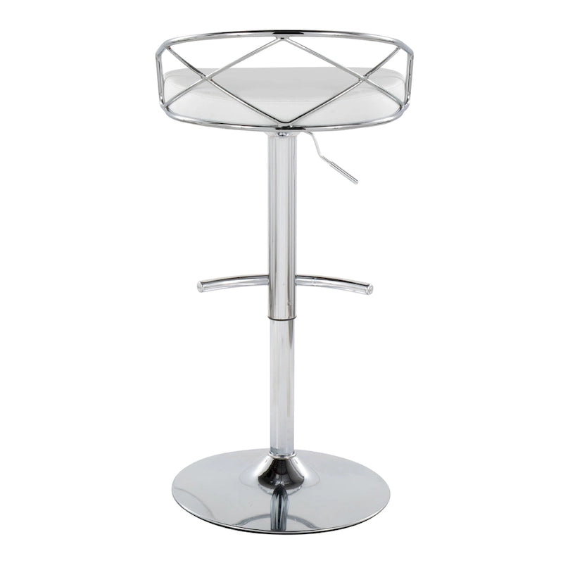 Set di 2 sgabelli da bar girevoli regolabili Glam - Velluto e similpelle
