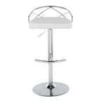 Set di 2 sgabelli da bar girevoli regolabili Glam - Velluto e similpelle