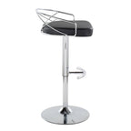 Set di 2 sgabelli da bar girevoli regolabili Glam - Velluto e similpelle