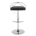 Set di 2 sgabelli da bar girevoli regolabili Glam - Velluto e similpelle