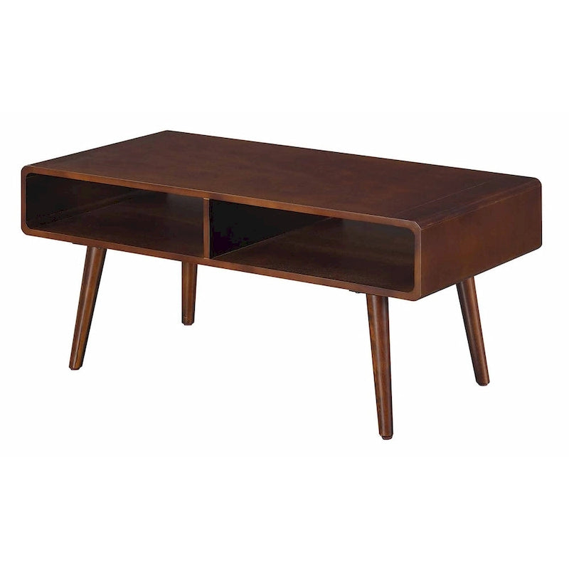Tavolino da Caffè Mid-Century con Ripiano Aperto