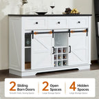 Madia/Credenza a Buffet in Stile Rustico/Country con Vano Contenitore - In Legno Riciclato Effetto Barnwood