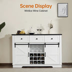 Madia/Credenza a Buffet in Stile Rustico/Country con Vano Contenitore - In Legno Riciclato Effetto Barnwood