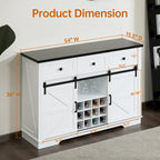Madia/Credenza a Buffet in Stile Rustico/Country con Vano Contenitore - In Legno Riciclato Effetto Barnwood