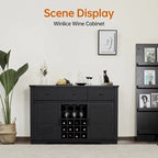 Madia/Credenza a Buffet in Stile Rustico/Country con Vano Contenitore - In Legno Riciclato Effetto Barnwood