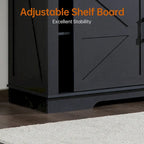 Madia/Credenza a Buffet in Stile Rustico/Country con Vano Contenitore - In Legno Riciclato Effetto Barnwood