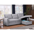Divano componibile imbottito estraibile con chaise longue