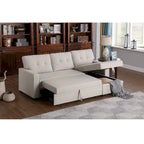 Divano componibile imbottito estraibile con chaise longue