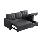 Divano componibile imbottito estraibile con chaise longue
