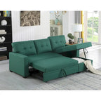 Divano componibile imbottito estraibile con chaise longue