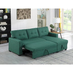 Divano componibile imbottito estraibile con chaise longue