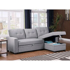 Divano componibile imbottito estraibile con chaise longue