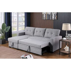 Divano componibile imbottito estraibile con chaise longue