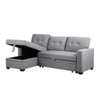 Divano componibile imbottito estraibile con chaise longue